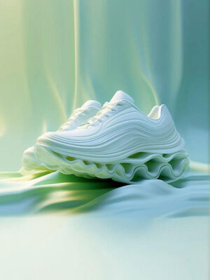 Sneakers Close up on Futuristic